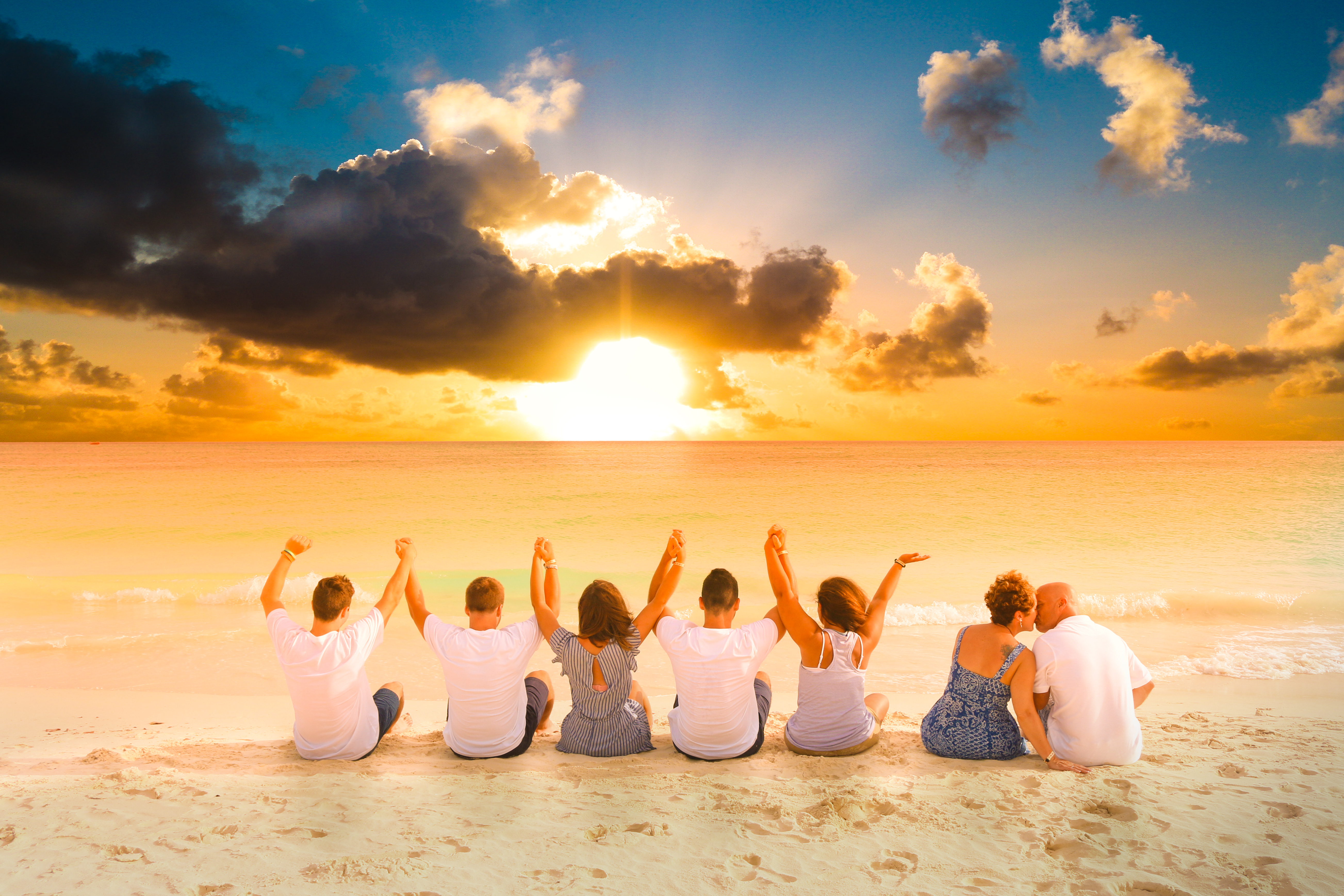 Family Beach Kissing GALLERY by Steve Francees